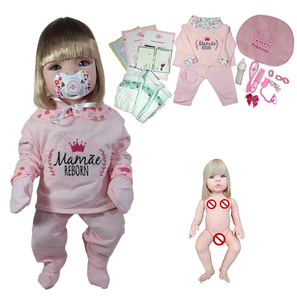 Bebê Reborn Enxoval Completo Bolsa Promoção - 26 Itens em Oferta na Shopee