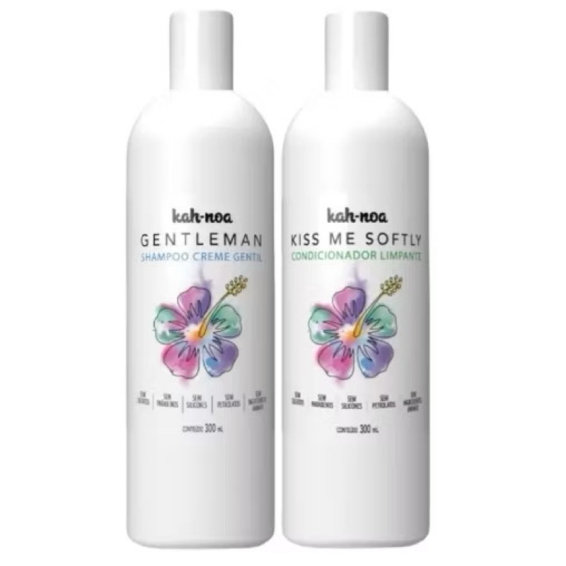 Shampoo Gentil e Condicionador Limpante Kah-Noa 300 grs dupla ou Unidade