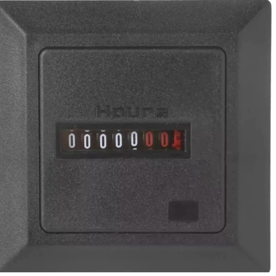 Horimetro Totalizador Contador De Horas 220-240 V/50hz Ac (Preto)