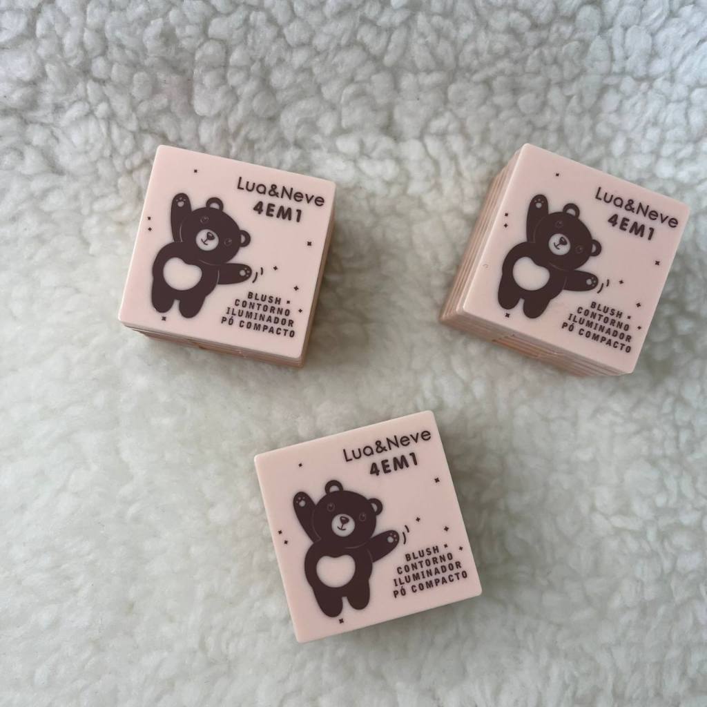 Mini Quarteto de pele Lua&neve ursinho blush - pó compacto - iluminador - contorno