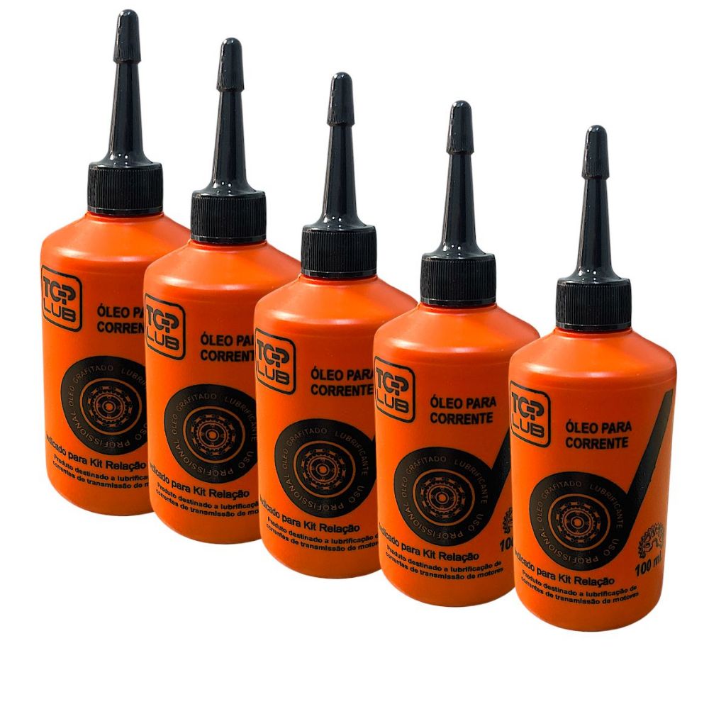 5x Oléo Grafitado Lubrificante Corrente Transmissão Relação Moto em Oferta na Shopee
