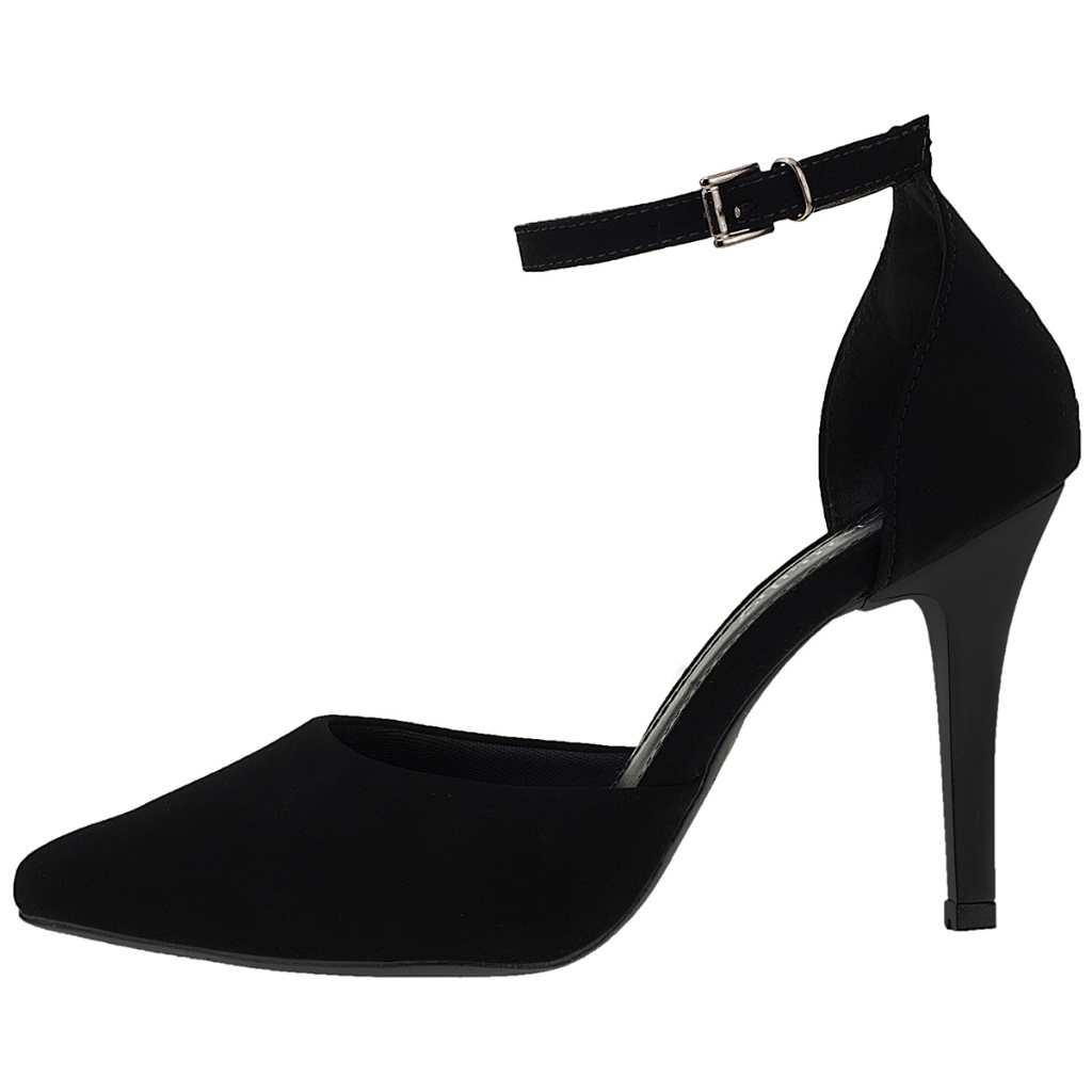 Imagem Sapato Scarpin Feminino Bico Fino Salto Agulha Stiletto Shekinah Saia e Blusa Confortável Moda