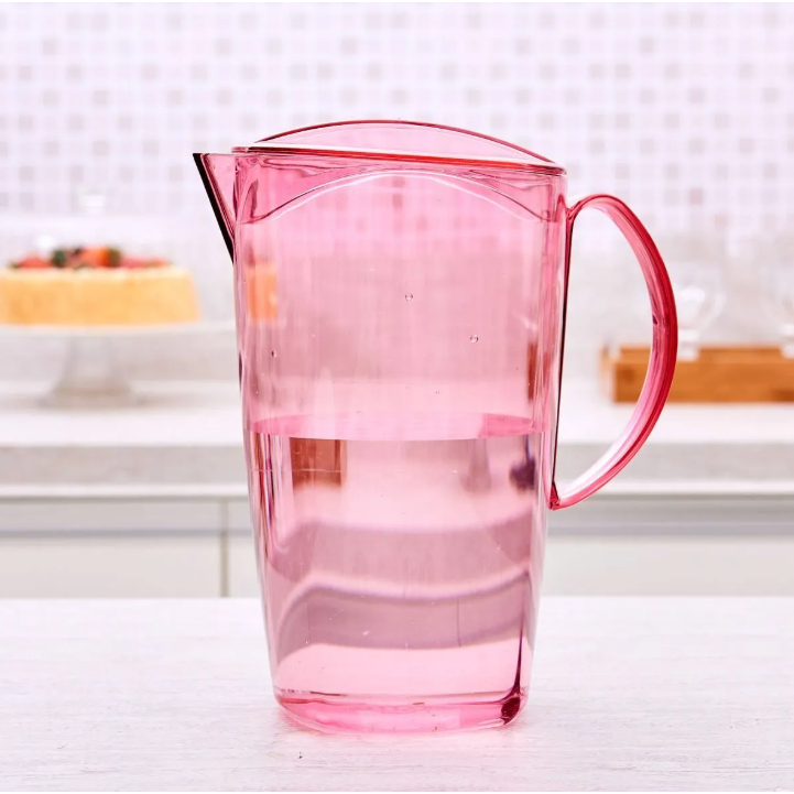 Jarra De Suco Água Com Tampa 2 Litros De Plástico Ou Luna Vitra