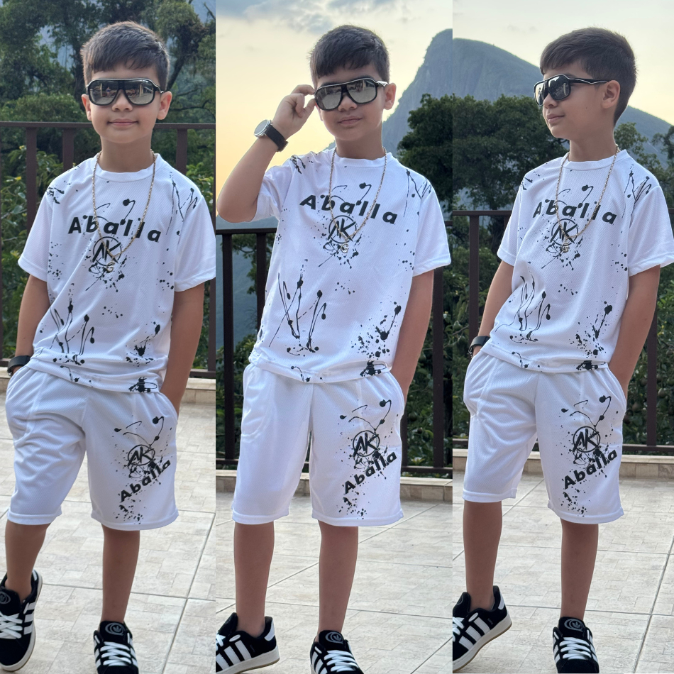 Conjunto Infantil Masculino Dry Fit Kit Camisa e Bermuda 4 ao 14 anos ENVIO IMEDIATO