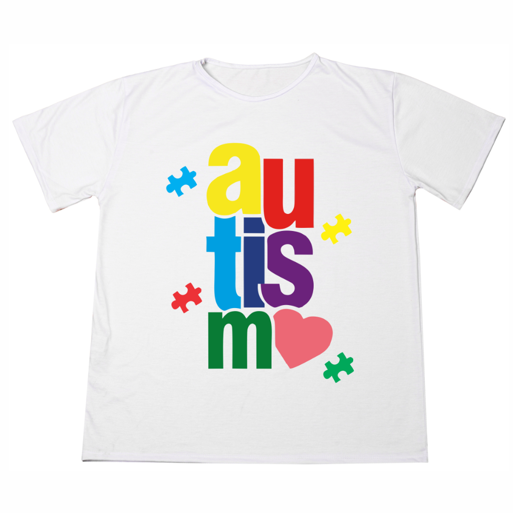 Blusa Camisa Personalizada Autismo Estampada Adulto Infantil Ótimo Acabamento E Durabilidade Anti-pilling 100% Poliéster