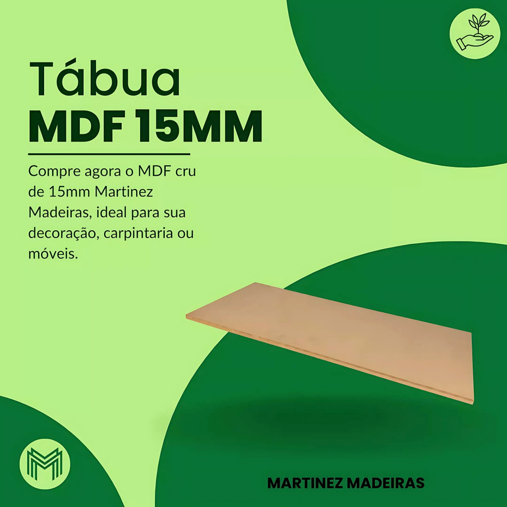 Chapa Madeira Mdf Cru 65x30cm Prateleira 15mm Placa