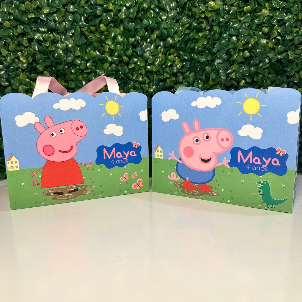 Sacolinhas Personalizadas Peppa Pig /lembrancinha de aniversário/ lancheirinhas aniversário personalizadas
