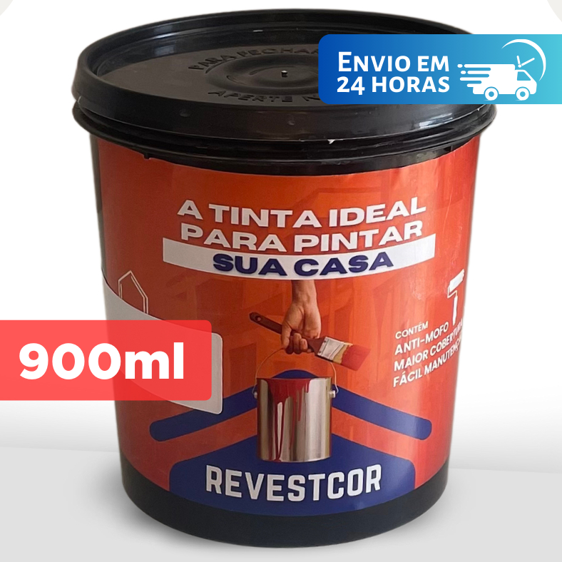 Tinta Parede Acrílica 900ml Fosca Antimofo Interior Cores Artesanato Decoração em Oferta na Shopee