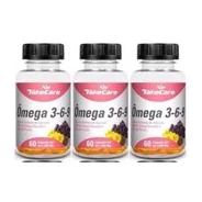 Kit 3 Omega 3-6-9 1400mg Linhaça, Uva, Prímula com 60 capsulas