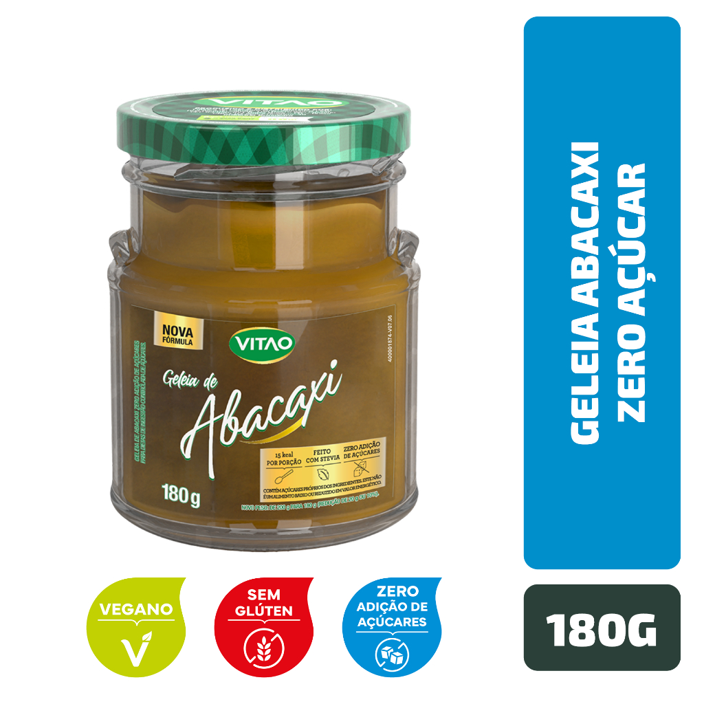 Geleia Abacaxi Zero Açúcar Vitao 180G - Food & Beverages