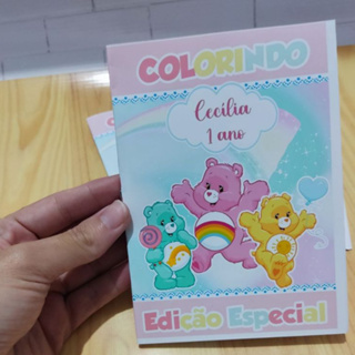 Revistinha de Colorir Personalizado ursinhos carinhosos Lembrancinhas festas/livrinho aniversario em Oferta na Shopee