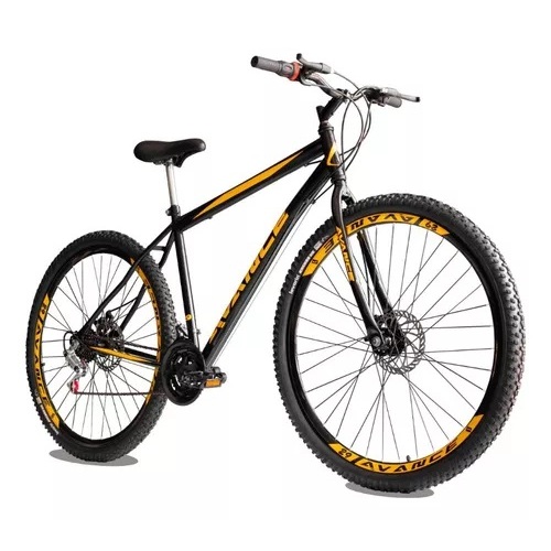 Bike Bicicleta Aro 29 Aço  21v Freio Disco Mtb Quadro 17 - Laranja em Oferta na Shopee