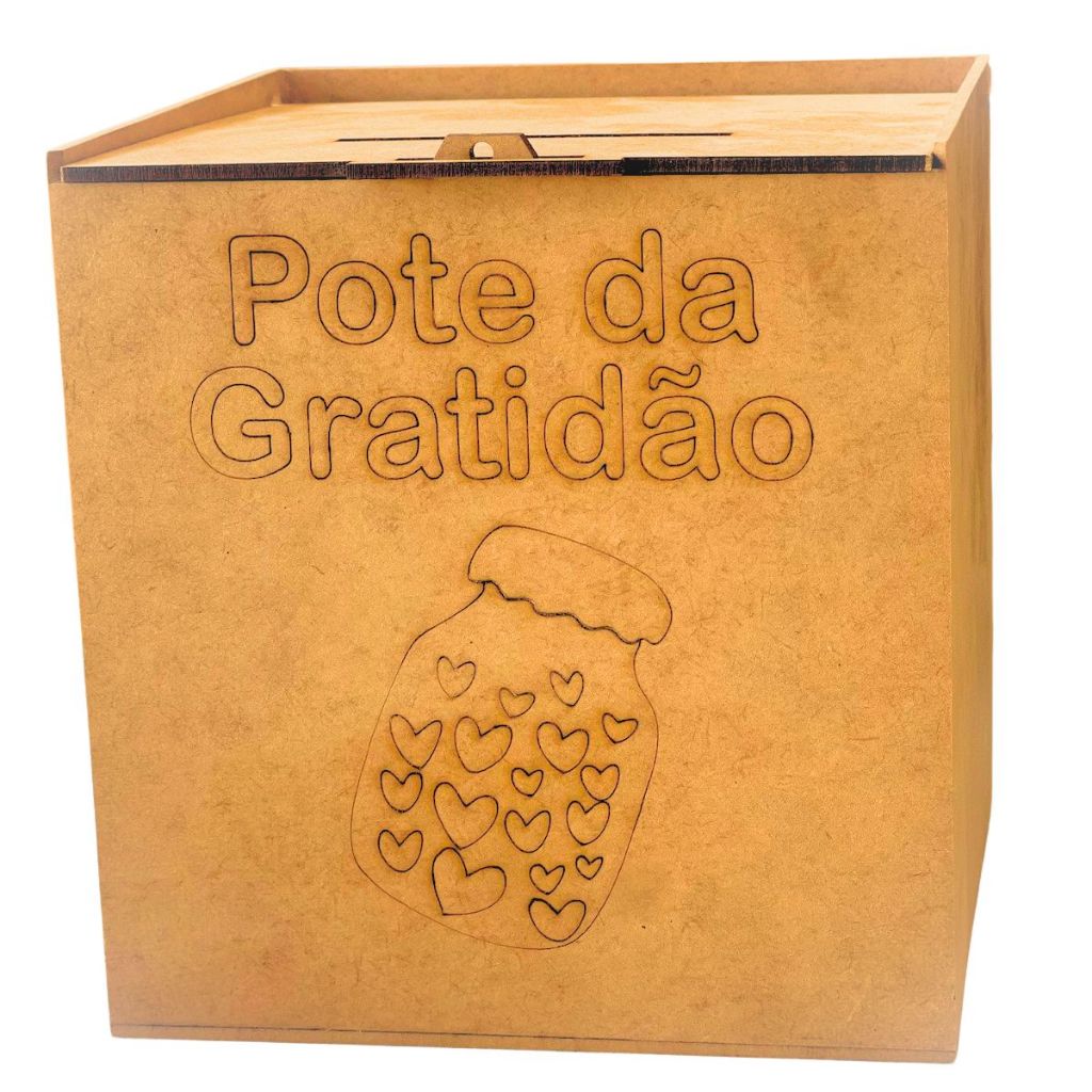 Imagem Caixa box da gratidão motivação presente pedidos diario caixa urna pote da gratidao