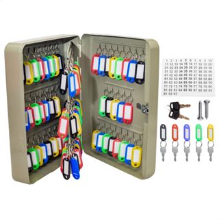 Porta Chaves Armário Claviculário De 93 Chaves Com Chaveiros em Oferta na Shopee