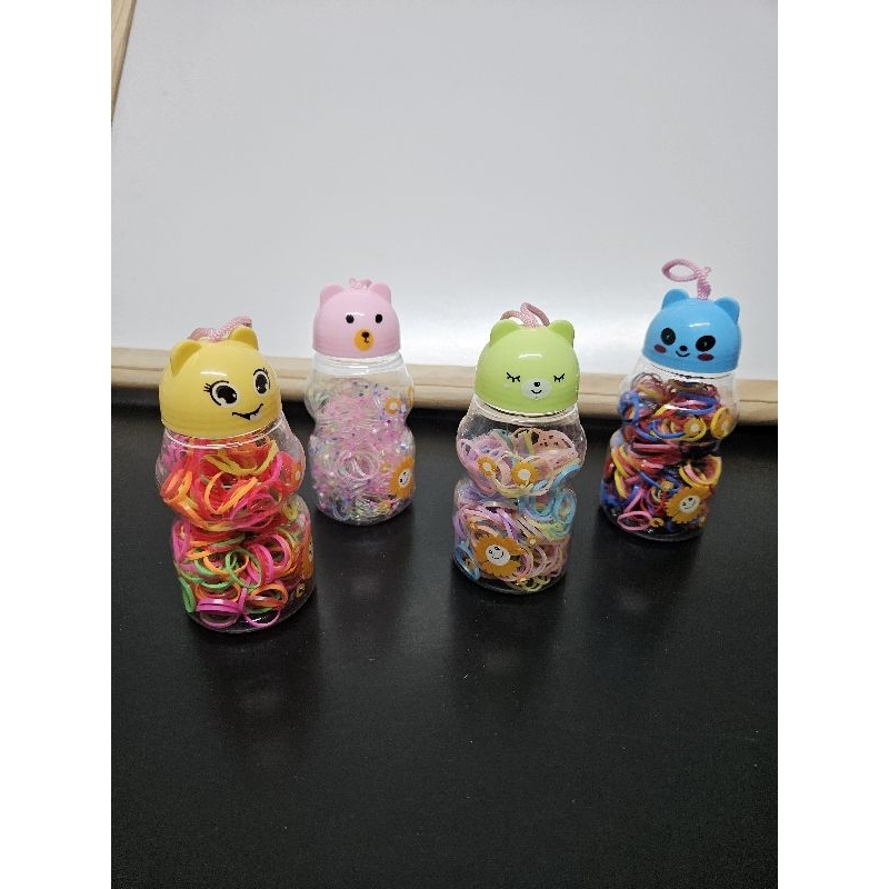 Elásticos de silicone liguinha no pote tematico médio grosso kits 2 / 4 / 6 potes brindes p/ festa de aniversário tiktok