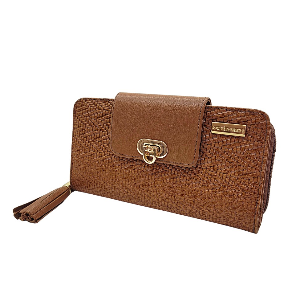 Carteira Feminina Couro Legítimo Lançamento Multicolor Completa New Glamour Blogueira em Oferta na Shopee