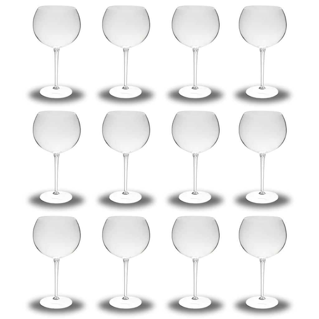 Kit Jogo 6 ou 12 Taças Gin 720ml Vidro Resistente Grande Bonita Vinho