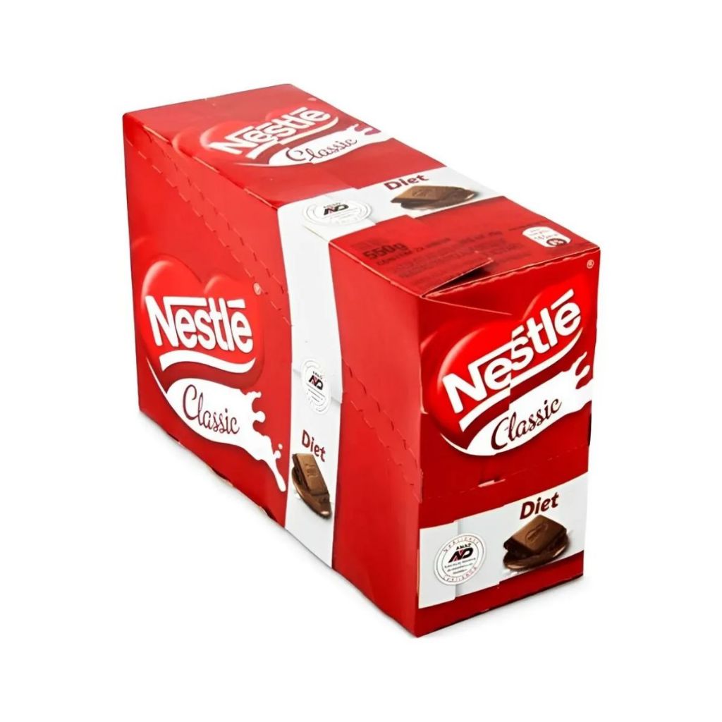 Chocolate Classic Diet Ao Leite Nestlé CX c/ 22un 25g