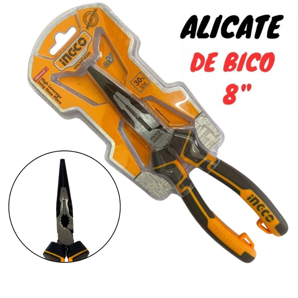 Alicate De Bico Alta Performace 8" (HHLNP28200) INGCO