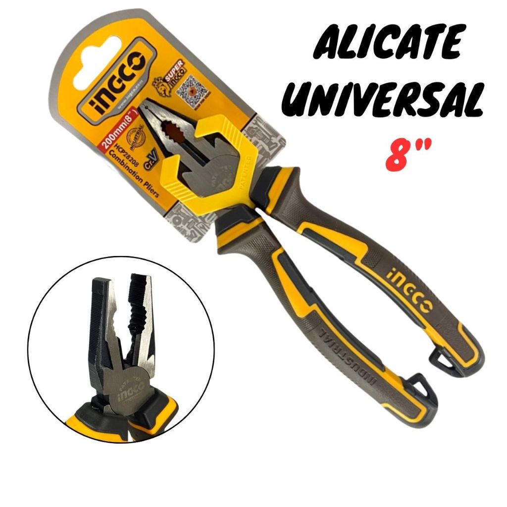 Alicate Universal Industrial 8" (HCP28208) INGCO