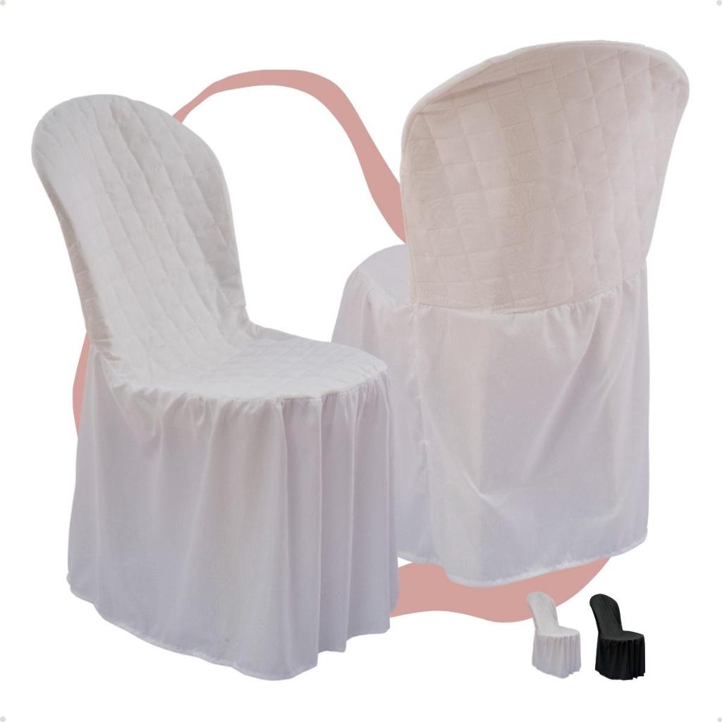 Kit 100 Capa De Cadeira Matelado Para Festa Buffet Lisa Lavável em Oferta na Shopee