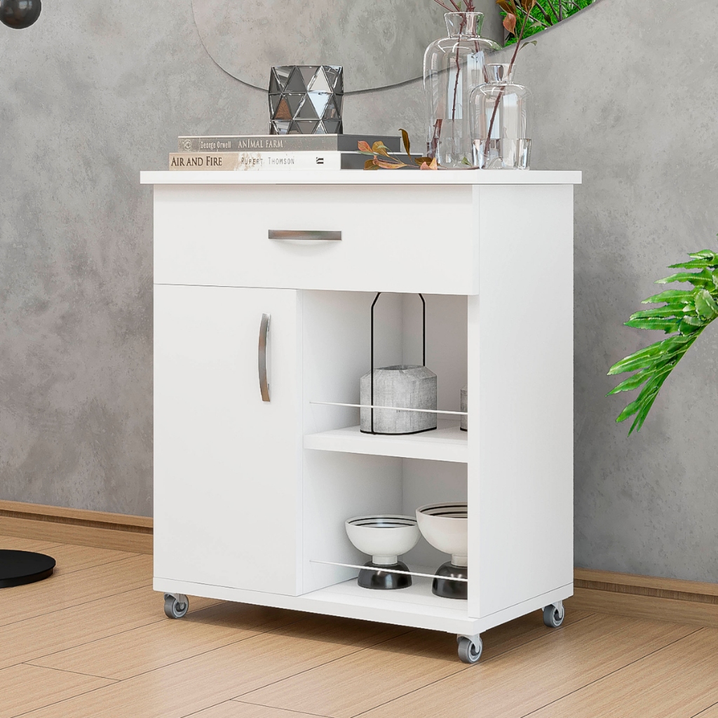 Armário Fruteira Cozinha Multiuso para Microondas com Gaveta Organizadora Móveis Bonatto em Oferta na Shopee