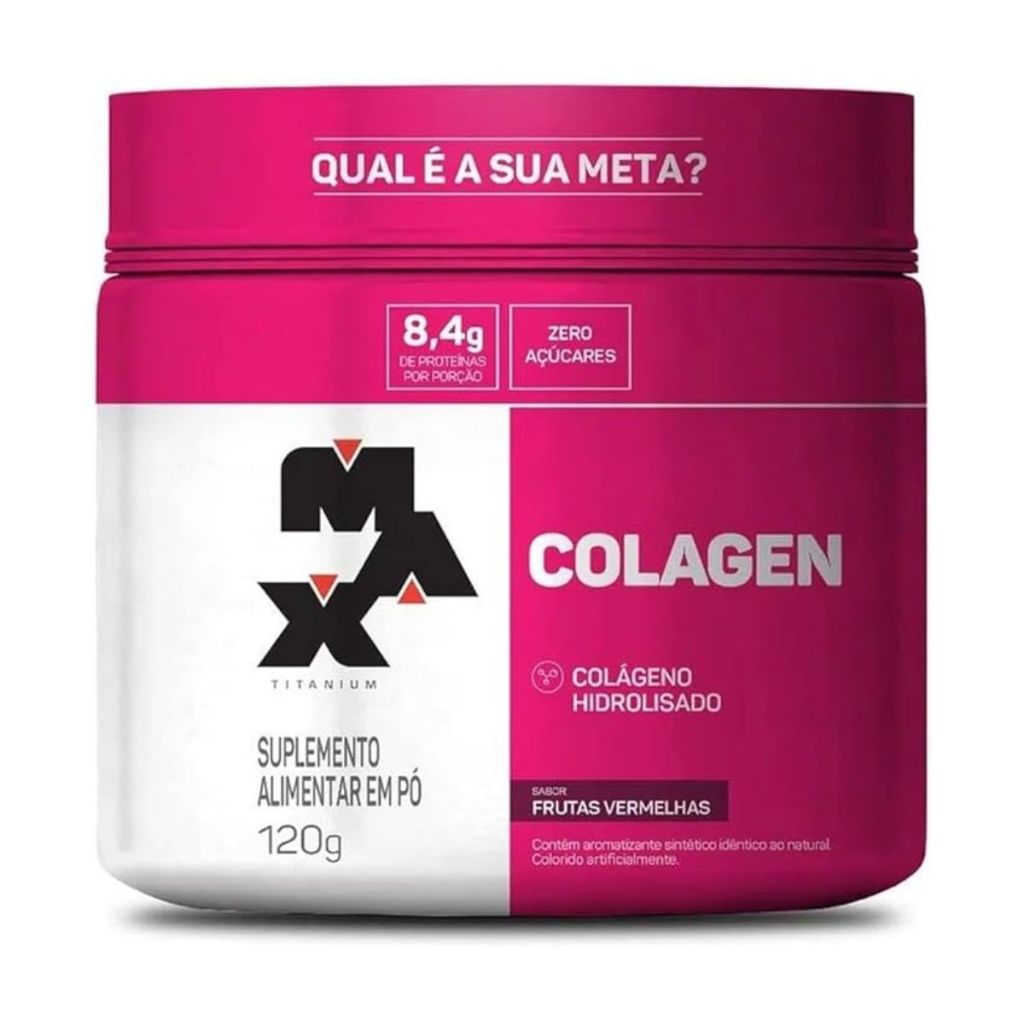 Colágeno Hidrolisado Max Titanium Colagen Sabor Frutas Vermelhas 120g - Health