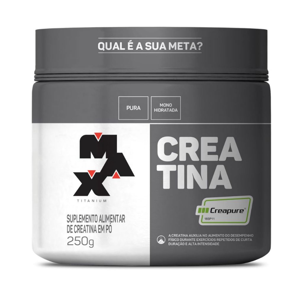 Creatina Max Titanium Creapure Com 250g em Oferta na Shopee