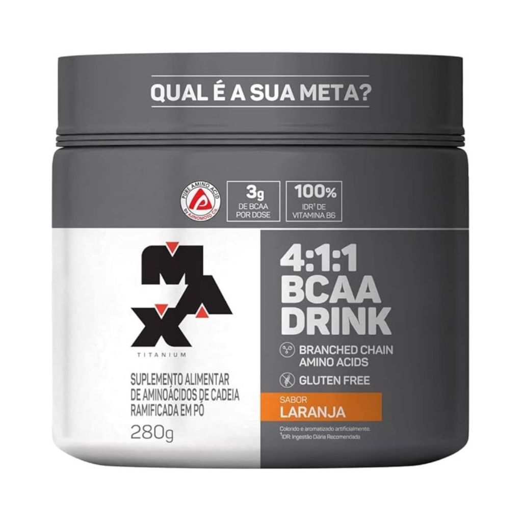 Bcaa 4:1:1 Max Titanium Drink Laranja 280g