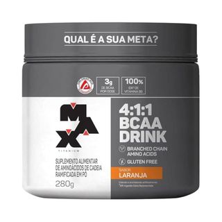 Bcaa 4:1:1 Max Titanium Drink Laranja 280g em Oferta na Shopee