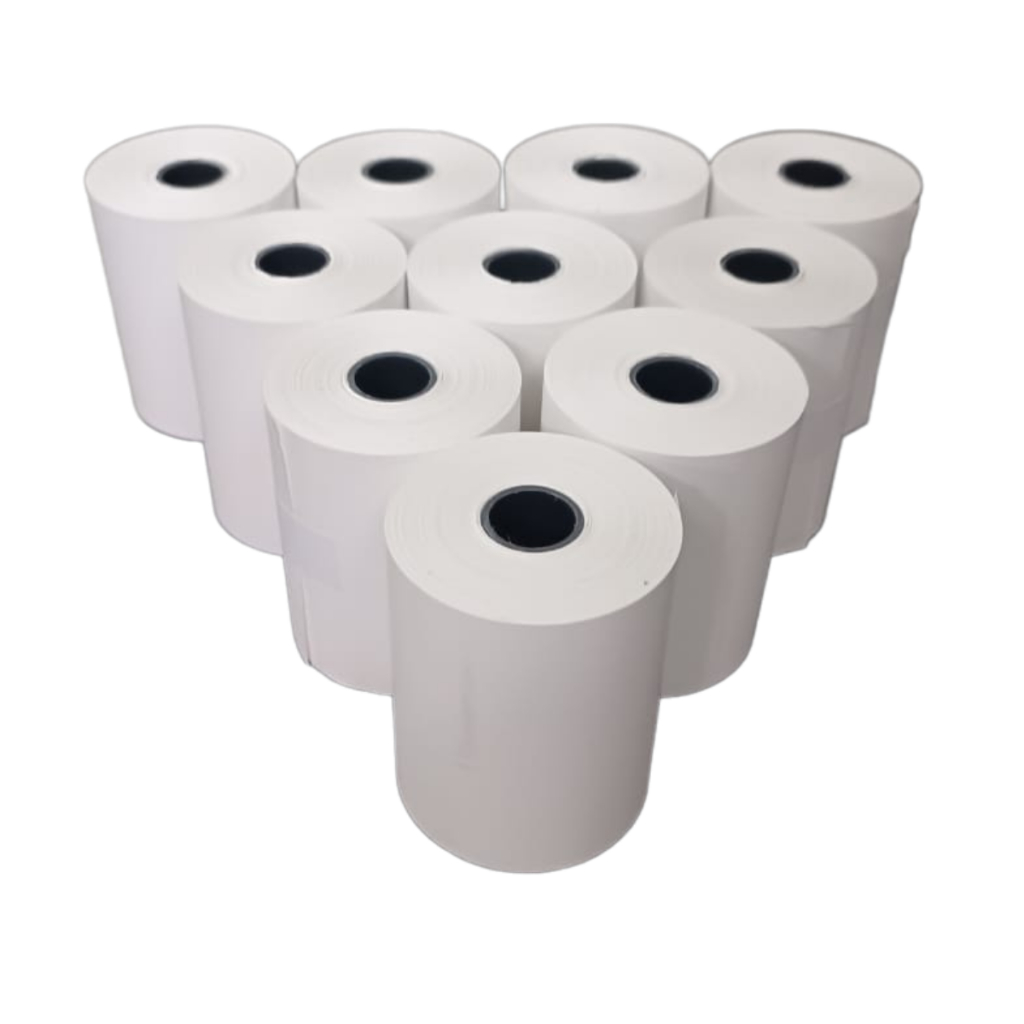 Bobina Térmica 57x30 - 30 Rolos Branca | Bematech, Sweda, Elgin, Daruma