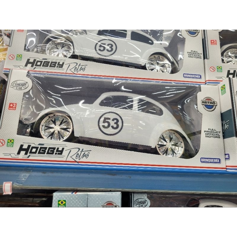 CARRINHO GRANDE DE BRINQUEDO INFANTIL HERBIE CARRO FUSCA RETRÔ CRIANÇA MENINO HOBBY MINIATURA FUSKA FUSQUINHA