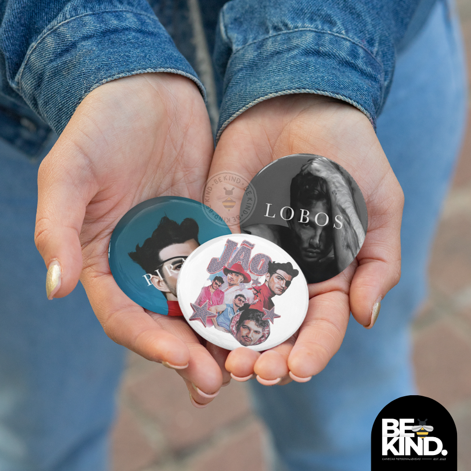 Botton/Broche 4,5cm Personalizados JÃO | be kind.