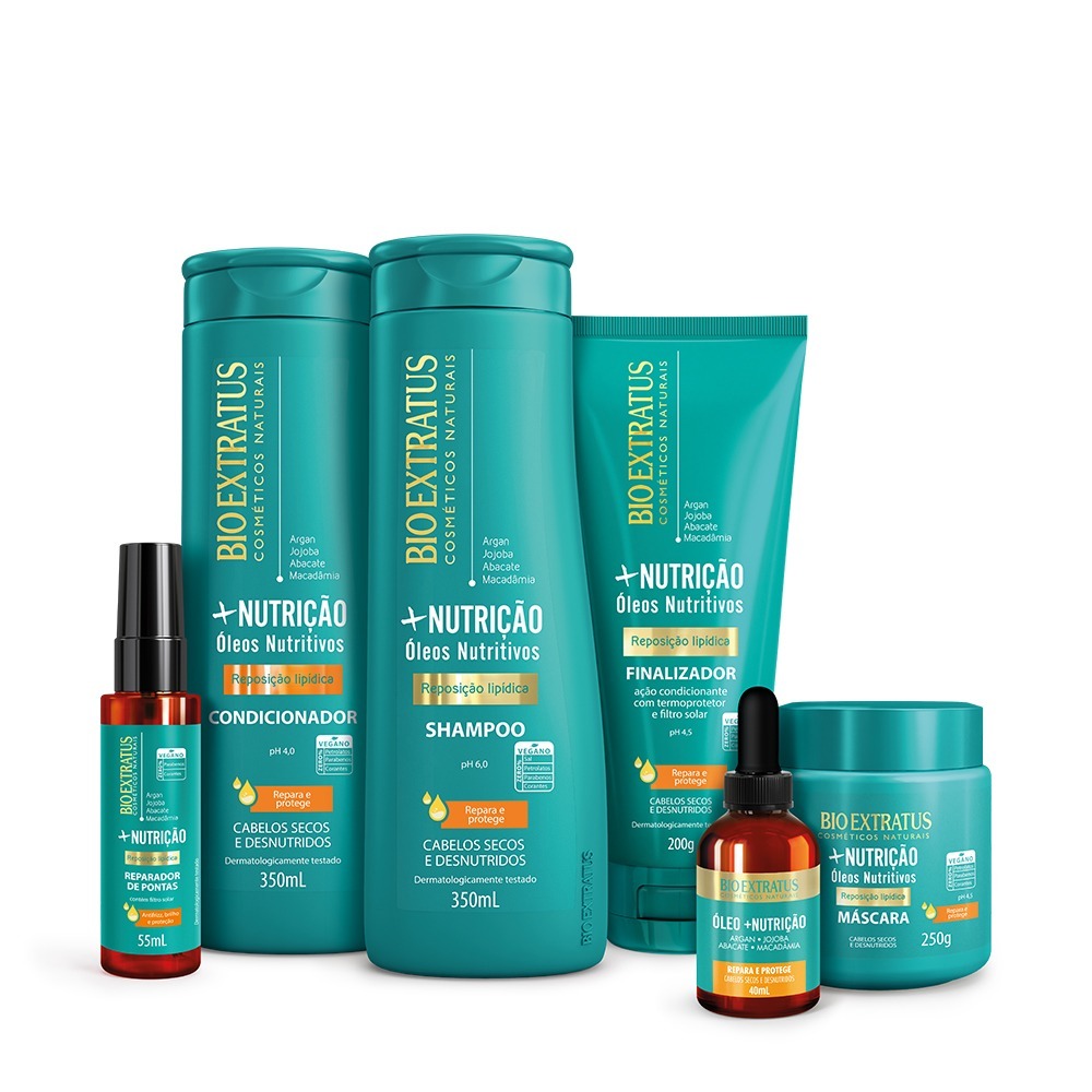 Kit Bio Extratus +Nutrição Linha Completa com Máscara de 250g