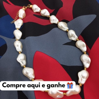 Colar de Perola Feminino Bijuterias Femininas em Oferta na Shopee