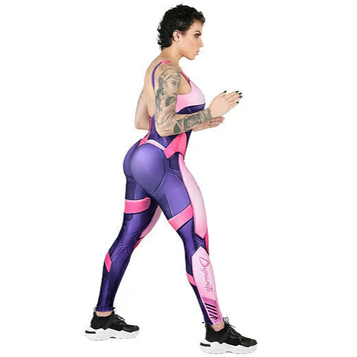 Macacão Fitness Dynamite Robo Rose