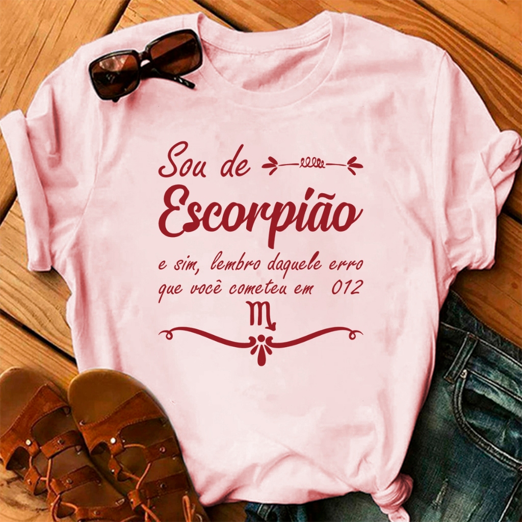Imagem Camiseta Baby Look Feminina T-shirt Blusinha Manga Curta P ao GG Varias Estampas Signo Promoção