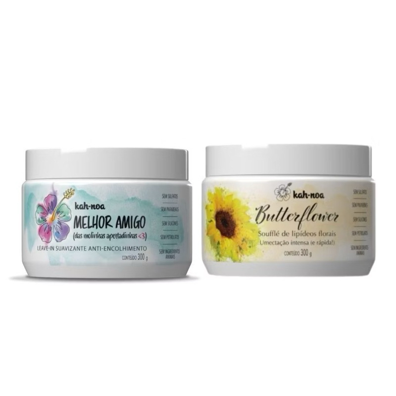 kit Máscara Butterflowers e Leavein Melhor Amigo Kah-Noa