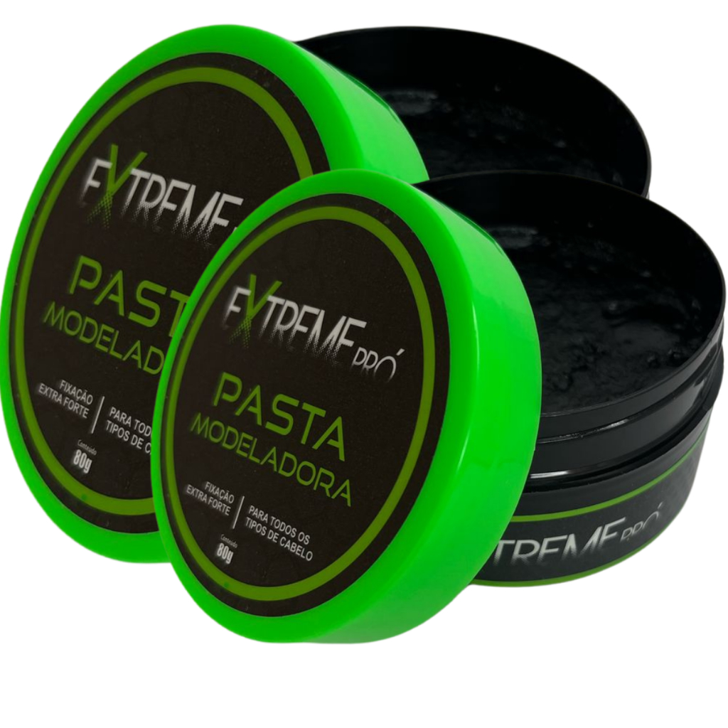 2 Pomada Modeladora Extreme Pro Fixação Extra Forte com Efeito Natural