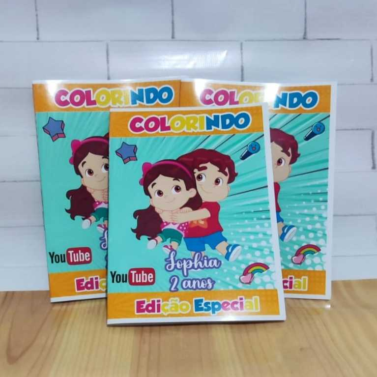 Revistinha de Colorir Personalizado maria clara e jp  Lembrancinhas para festas/livrinho aniversario em Oferta na Shopee