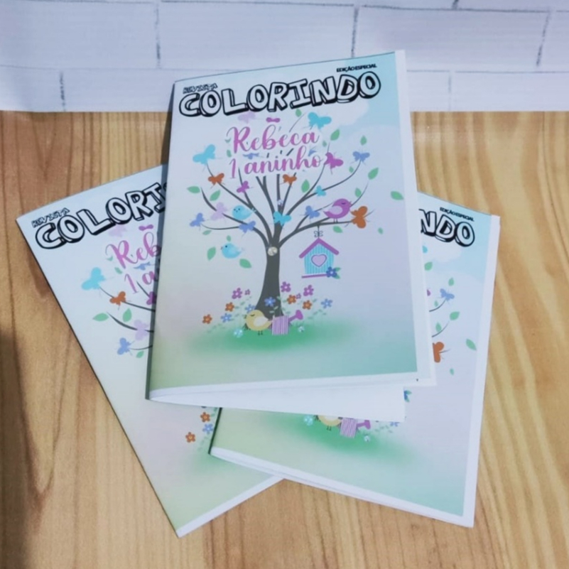 Revistinha de Colorir jardim encantado Personalizada – Lembrancinha de Aniversário Infantil