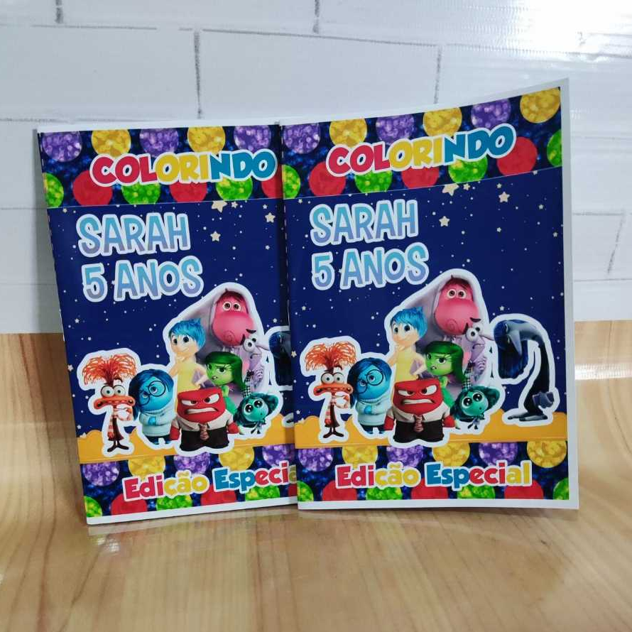 Revistinha de Colorir Personalizada Divertidamente – Lembrancinha de Aniversário Infantil