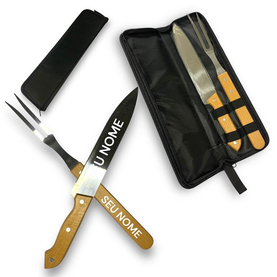 Kit Churrasco Personalizado 2 Peças Case Logo Time Nome Brindes em Oferta na Shopee