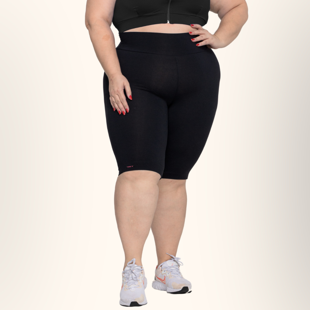 Bermuda Plus Size K2b Original Feminina Academia Cós Alto em Oferta na Shopee