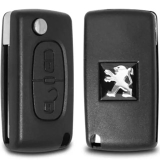 Carcaça Chave Canivete Capa Peugeot 307 308 2 Botões Acoplada na Carcaça em Oferta na Shopee