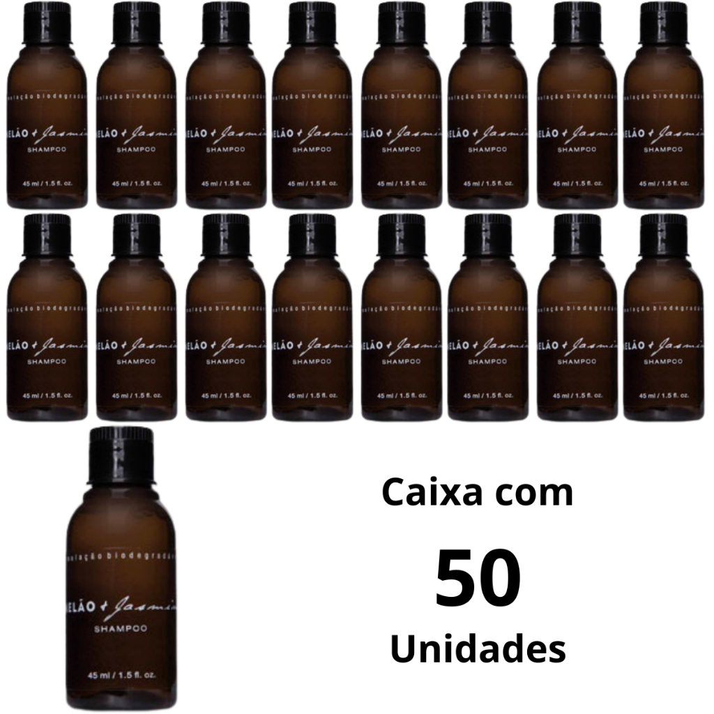 Kit 50 Un De Condicionador Melão E Jasmim Realgems Frasco De 30ML Para Hotel e Pousada