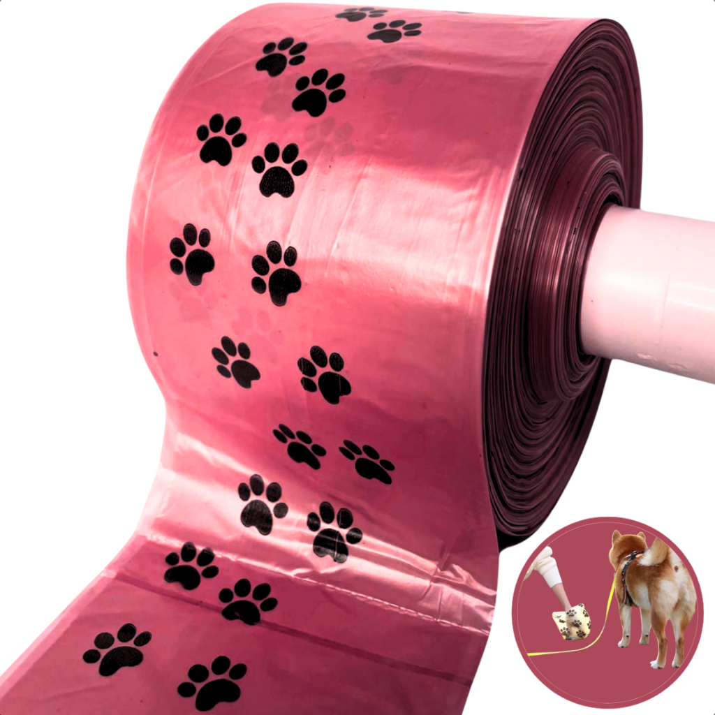 Bobina c/ 400 Saquinhos de Lixo Coco Pet Biodegradavel 28x30 Rosa