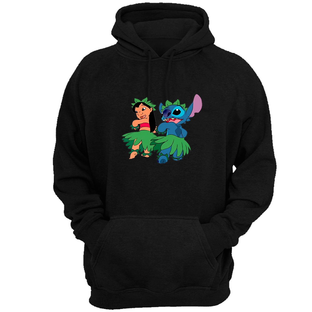Blusa De Frio Casaco Moletom Estampado Masculino E Feminino Lilo & Stitch Dançando Hula Hula Desenho Filme Ohana