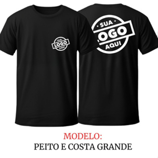 Camiseta Personalizada Com Sua Logo - 100% Algodão Premium em Oferta na Shopee