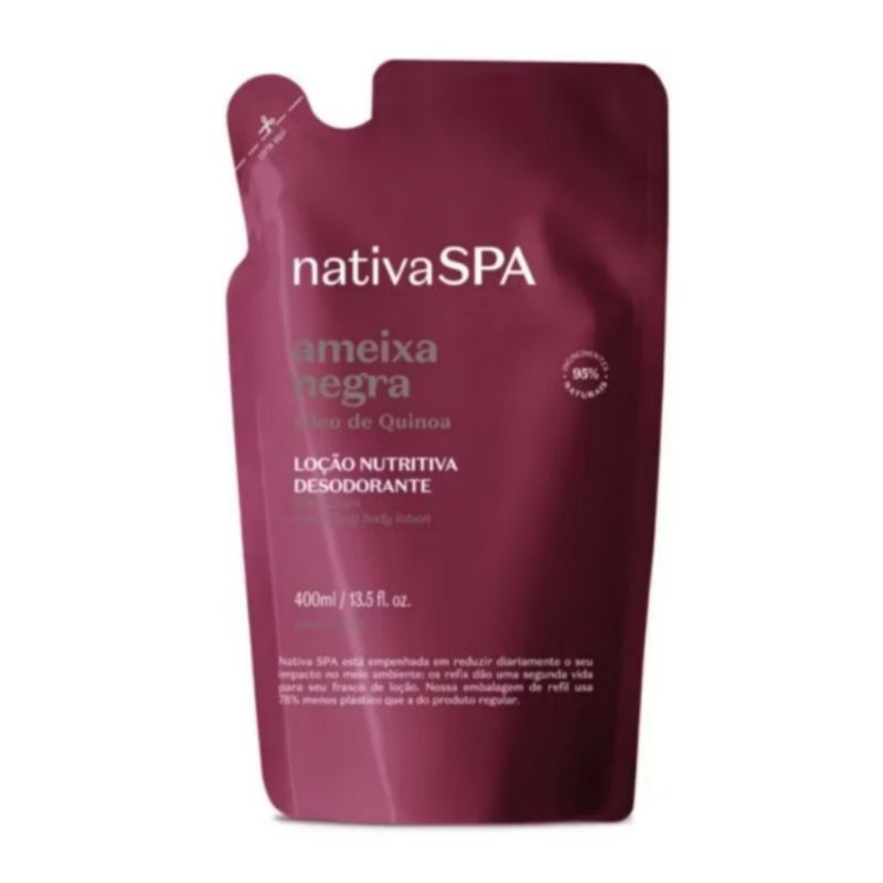 Refil Loção Desodorante Hidratante Corporal Nativa SPA Ameixa Negra 400 ml